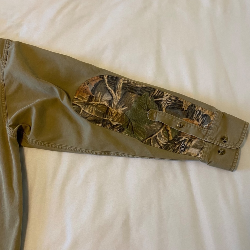 Cabela's Mens Hunting Shirt Button Down Long Sleeve Camo Elbow Sleeves Size XL - Picture 10 of 11